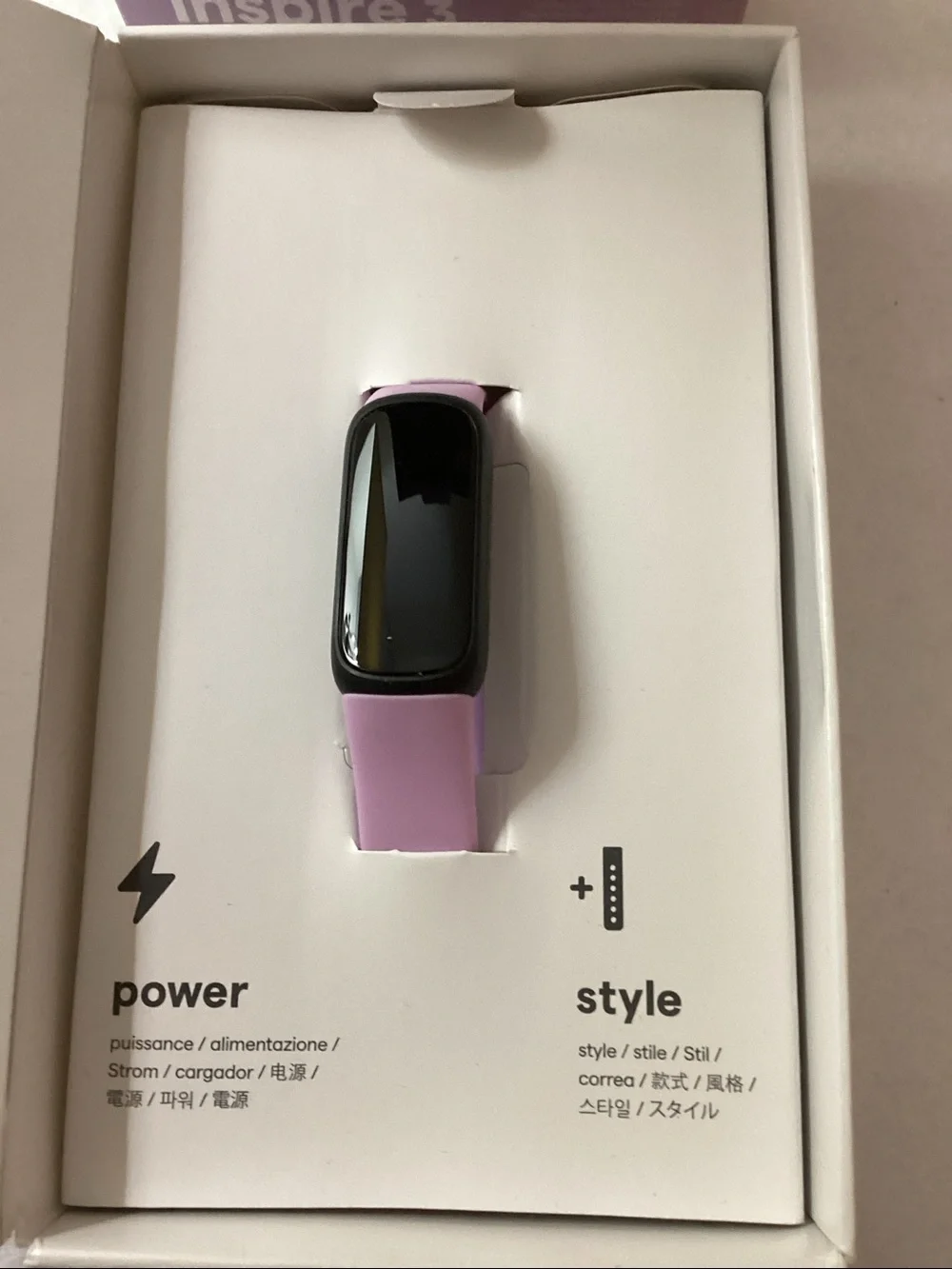 Fitbit Inspire 3 Lilac Bliss Wellness Tracker Watch, 19.5mm
